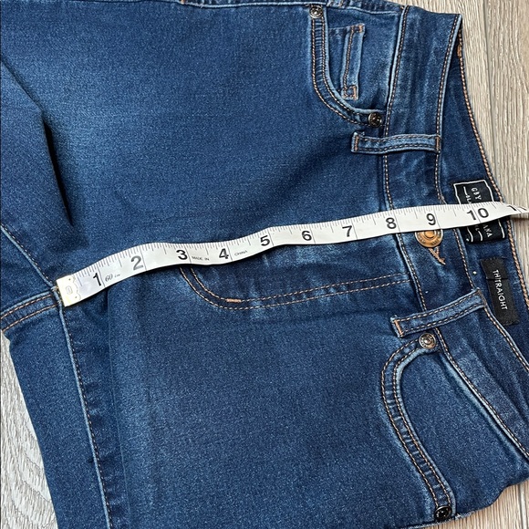 G by Giuliani straight Dark Blue  Jeans with Black Lace Hem nwt size 0 - Picture 5 of 8